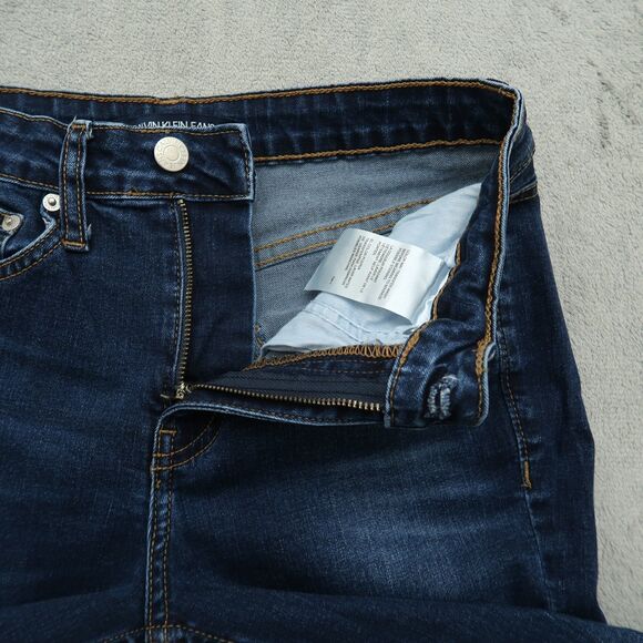 Calvin Klein Jeans Women's Size 2 Blue Mid-Rise Skinny Denim 30" Inseam Stretch - Picture 2 of 16